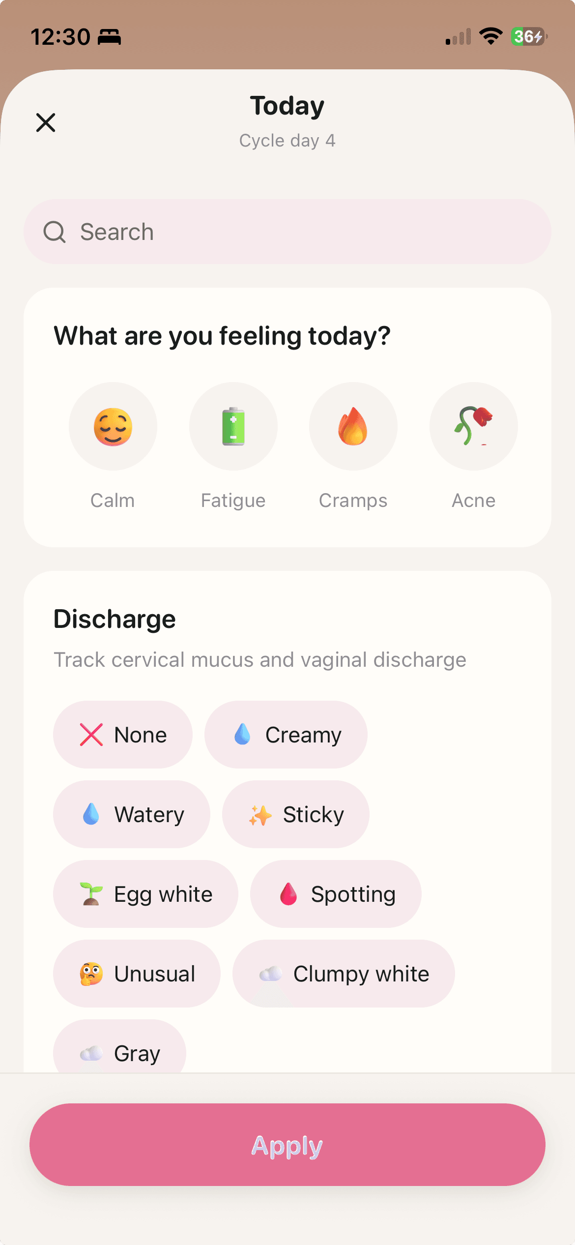 Log how you feel each day